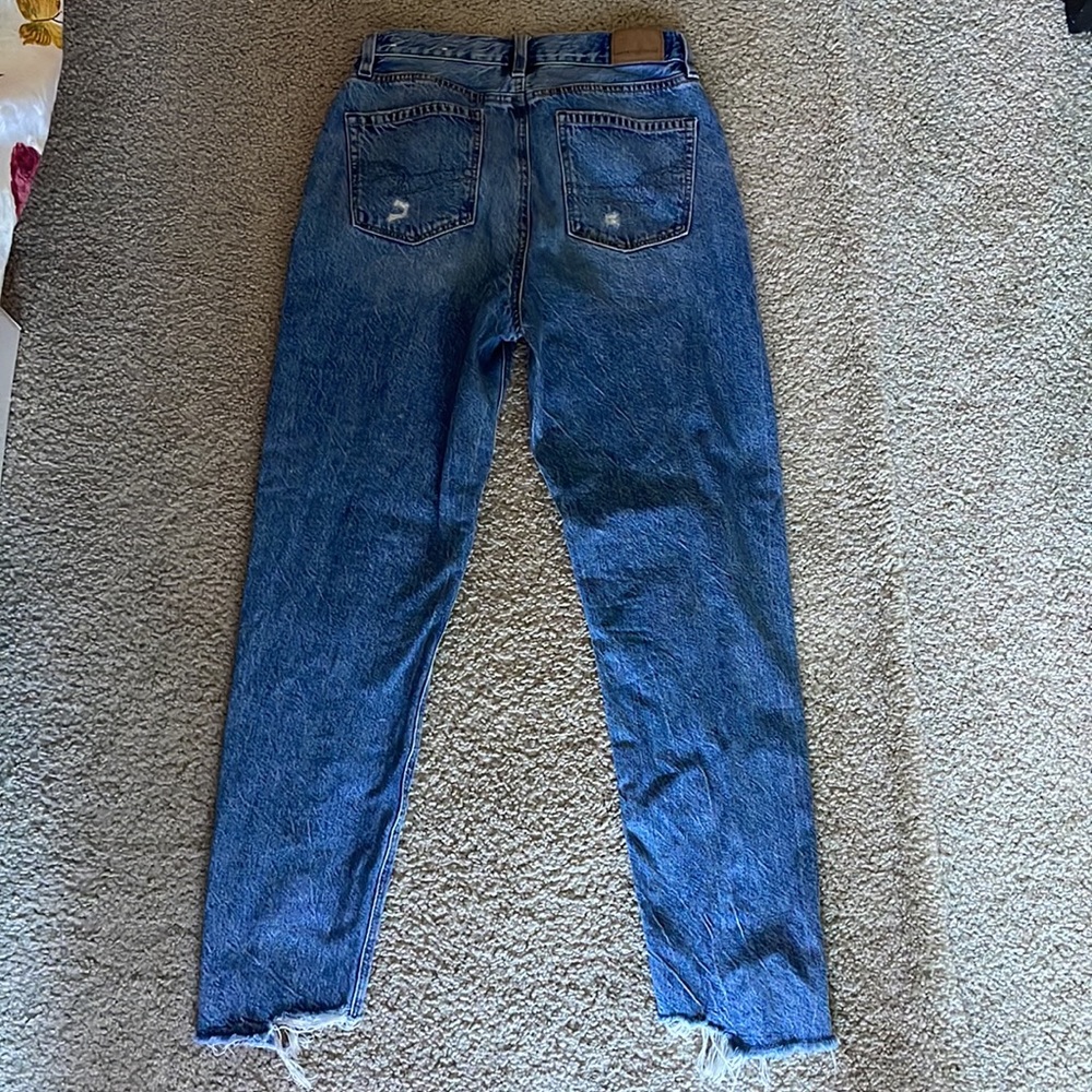 American Eagle mom jeans size 0 regular 100% cotton. - Picture 4 of 4